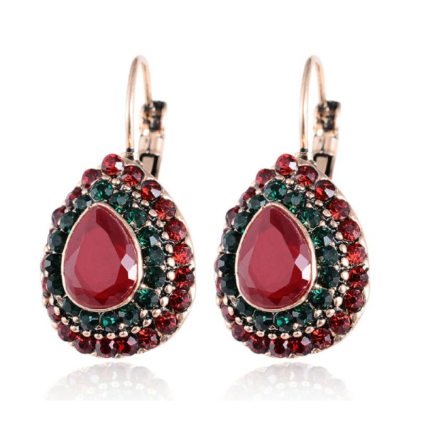Серьги подвески Рубин