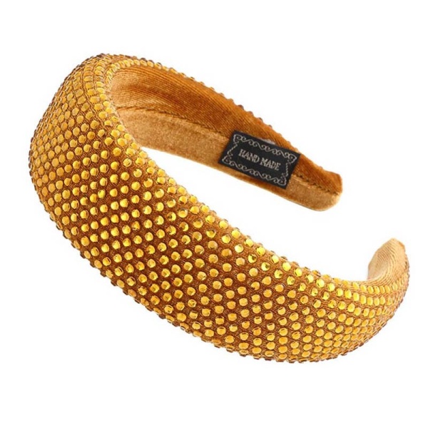 Широкий обруч з камінням Оксамитовий