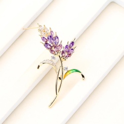 Преміум брошка польова Лаванда
