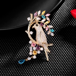 Брошь Элитный попугай микс lan-2970