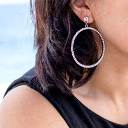 Серьги кольца Ring с фианитами