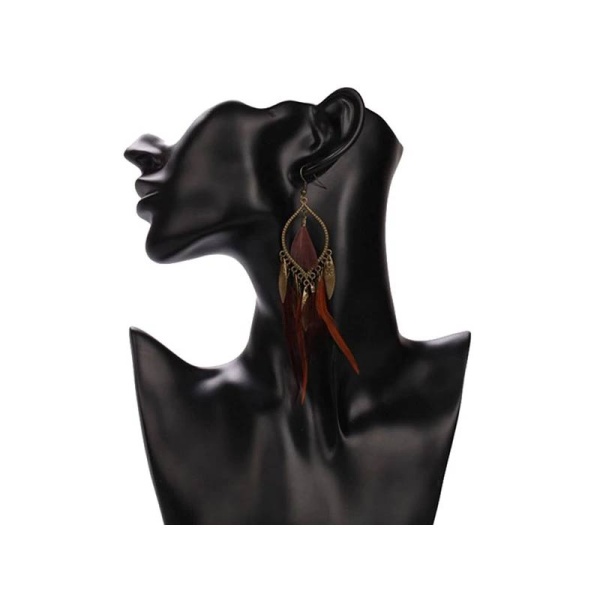 Серьги перья в бохо стиле lan-2990