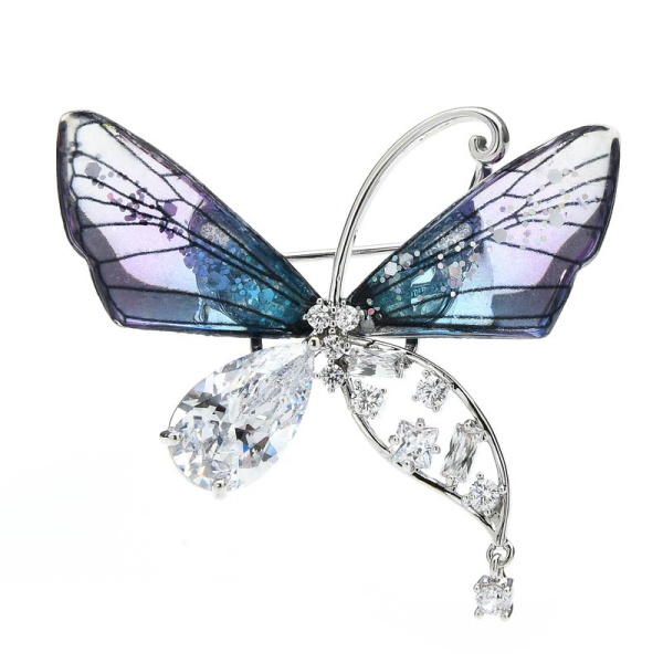 Брошка Метелик еліт кристал
