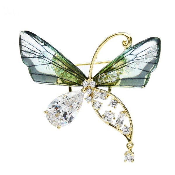 Брошка Метелик еліт кристал