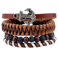 Кожаный браслет Love (набор из 4 штук)