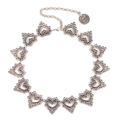 Чокер металлический с сердцами lan-1359