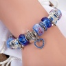 Браслет в стиле пандора Синее сердце lan-3113