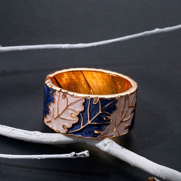 Металлический женский браслет Осенний лист lan-2872