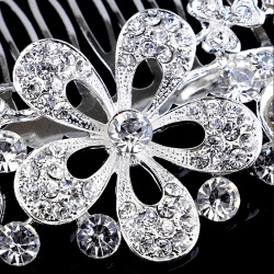 Гребінець для волосся Квітка з кристалами