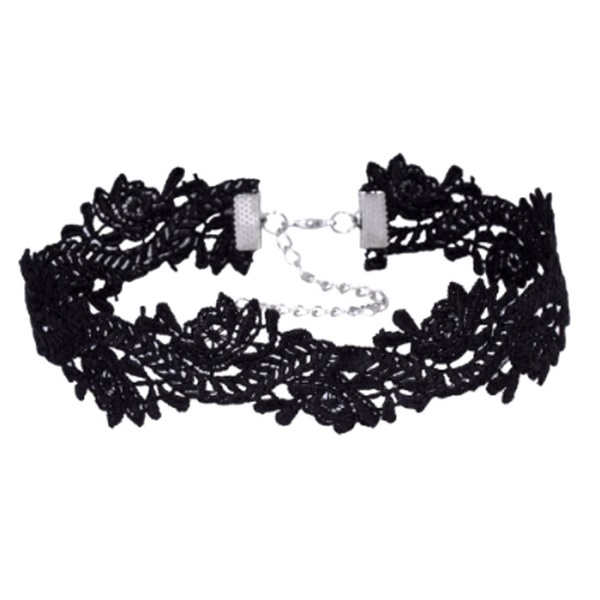 Чокер кружевной lan-312 чёрного цвета