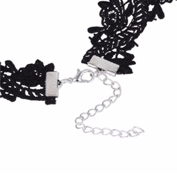 Чокер кружевной lan-312 чёрного цвета