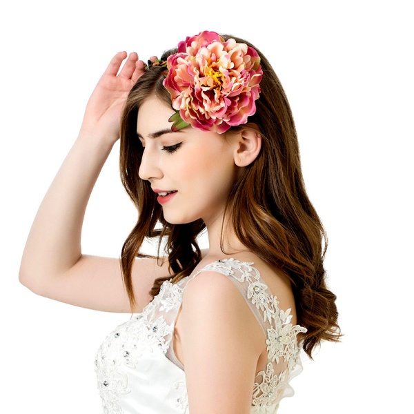 Обруч для волосся Півонія