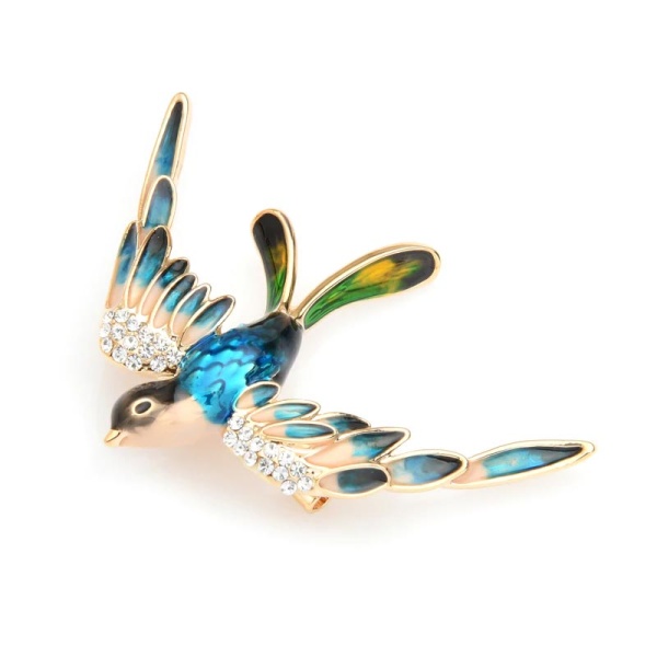 Брошь ластівка Бриз