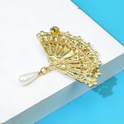 Брошка Віяло з підвіскою