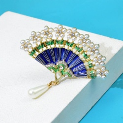 Брошка Віяло з підвіскою