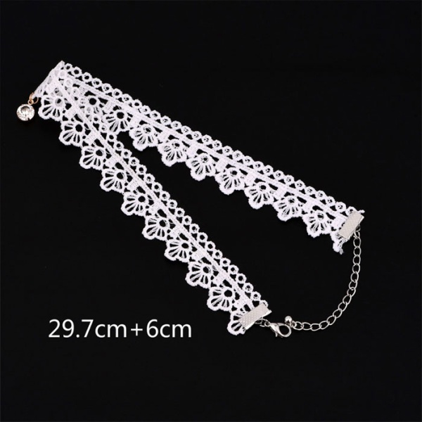 Чокер кружевной lan-313 белого цвета