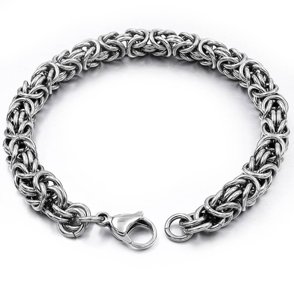 Браслет из стали византийское плетение