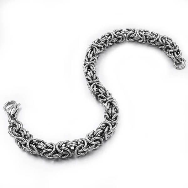 Браслет из стали византийское плетение