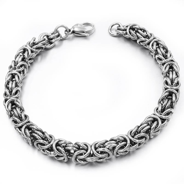 Браслет из стали византийское плетение