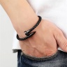 Чоловічий шкіряний браслет Цвях