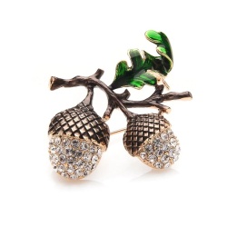 Брошь дубовые Желуди