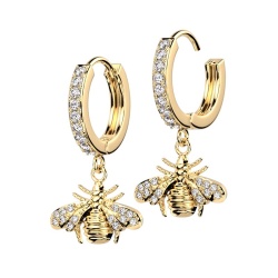 Сережки зі сталі форма Бджола Spikes EB-014