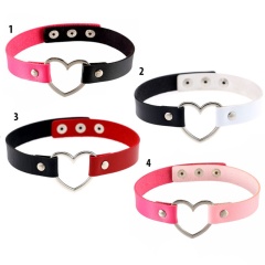 Кожаный чокер Сердце Два цвета lan-822