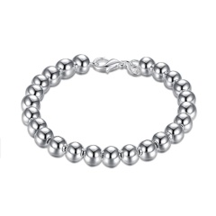 Серебряный браслет Шар из круглых бусин