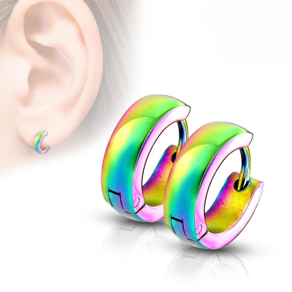 Серьги кольца из стали Spikes Ring