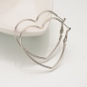 Серьги кольца тонкое Сердце