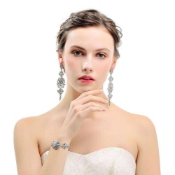 Весільний набір прикрас: сережки та браслет lan-3389