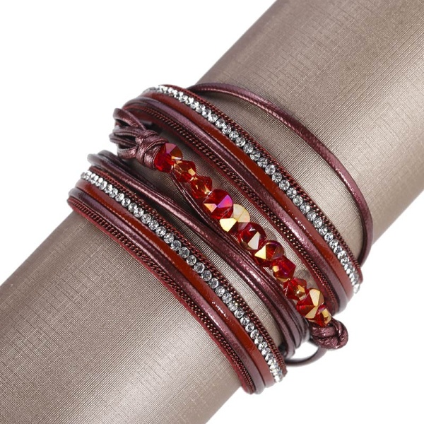 Довгий жіночий шкіряний браслет Неллі