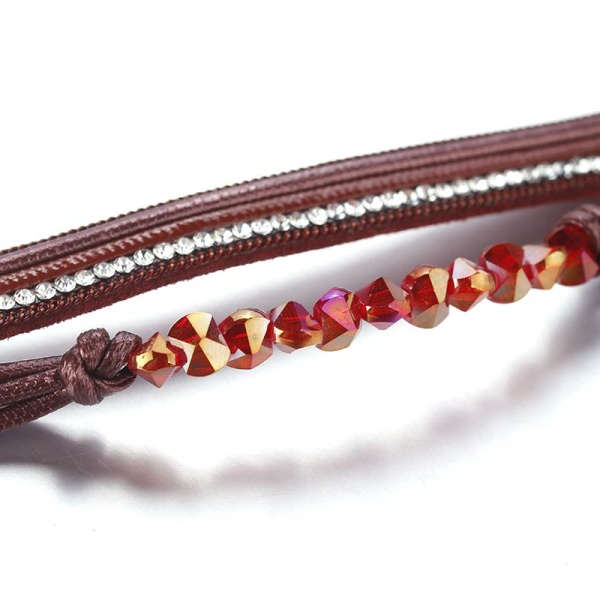 Довгий жіночий шкіряний браслет Неллі