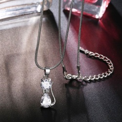 Набор украшений Котики: кулон и серьги