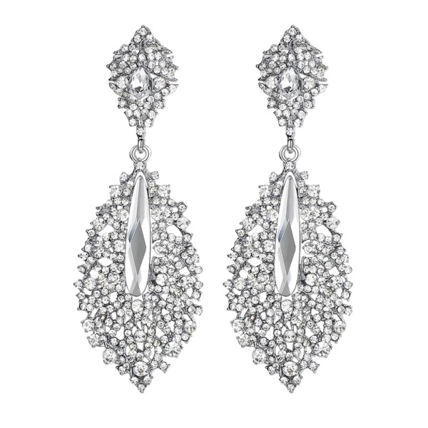 Свадебные серьги хрустальный шик