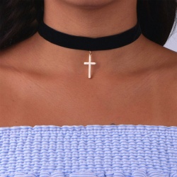 Чокер с крестиком кулоном lan-2058