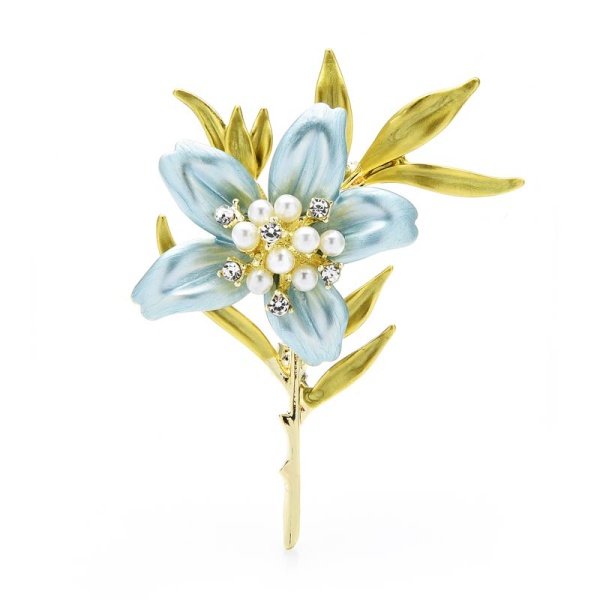 Брошь тропический цветок