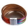 Жіночий шкіряний браслет Веселка