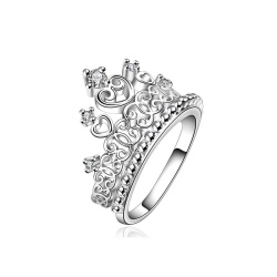 Кольцо Корона посеребренное