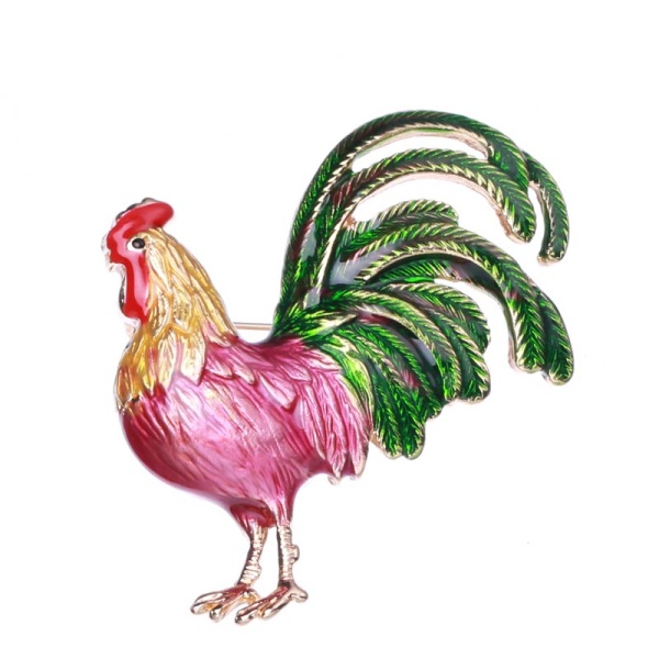 Брошка Півень розкішний хост