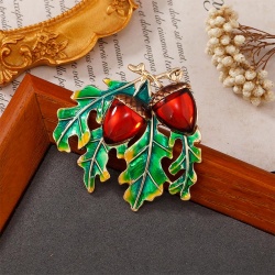 Брошка лісові дубові жолуді