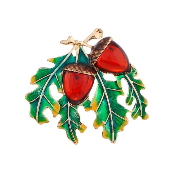 Брошка лісові дубові жолуді