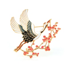 Брошь Аист на ветке lan-2779