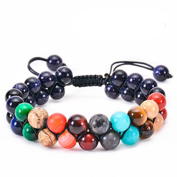 Браслет из натуральных камней Сила планет на затяжке шамбала lan-2979