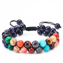 Браслет из натуральных камней Сила планет на затяжке шамбала lan-2979