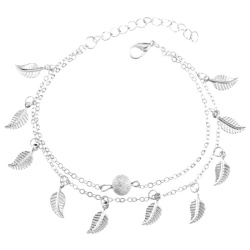 Браслет на ногу Листочки