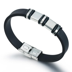 Браслет из каучука и стали lan-3533