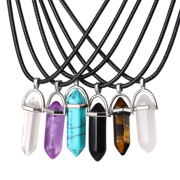 Кулон Кристал маятник з Натуральним каменем на шнурку