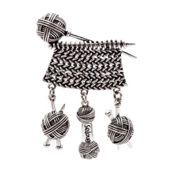 Брошь Вязание клубок ниток