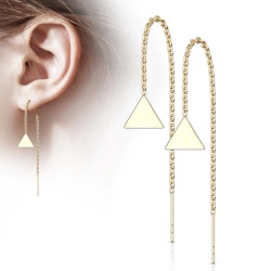 Сережки протяжки із сталі Spikes Трикутник SE3587